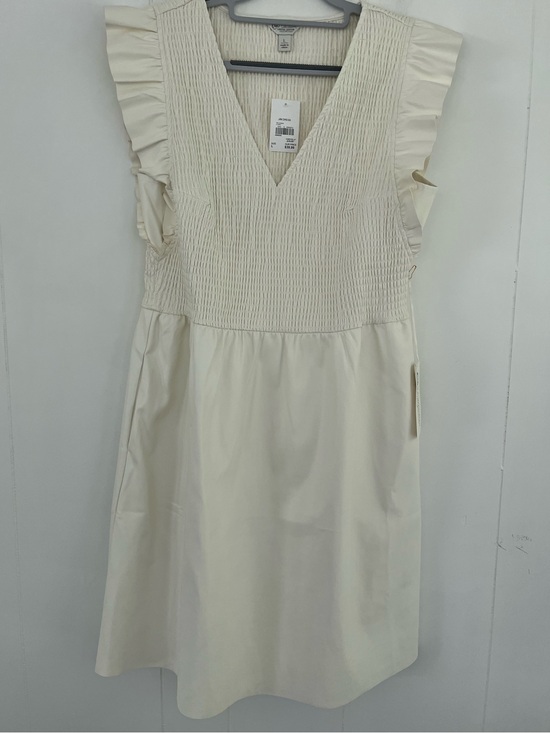 CATO Collection Limited Edition Dresses & Skirts - New Cato Collection Limited Edition Ivory Dress Smocked Stretch Bodice Sz Large